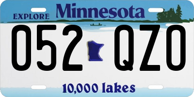 MN license plate 052QZO