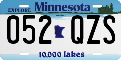 MN license plate 052QZS