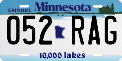 MN license plate 052RAG