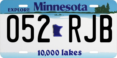 MN license plate 052RJB
