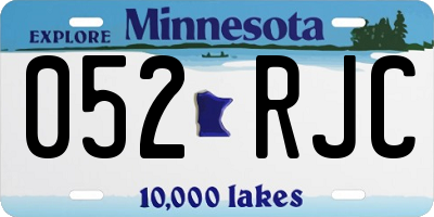 MN license plate 052RJC