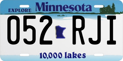 MN license plate 052RJI