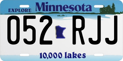 MN license plate 052RJJ