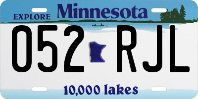MN license plate 052RJL