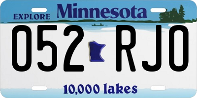 MN license plate 052RJO