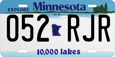 MN license plate 052RJR
