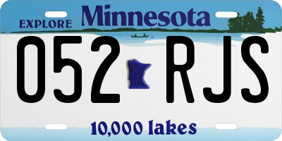 MN license plate 052RJS