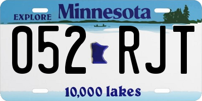 MN license plate 052RJT