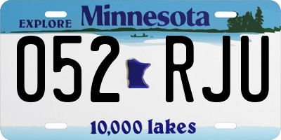 MN license plate 052RJU