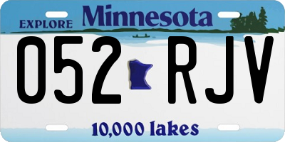 MN license plate 052RJV