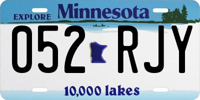 MN license plate 052RJY
