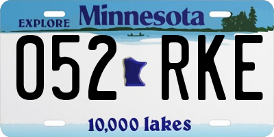 MN license plate 052RKE