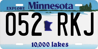 MN license plate 052RKJ
