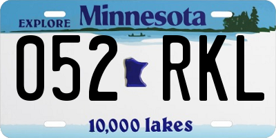 MN license plate 052RKL