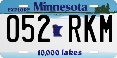 MN license plate 052RKM