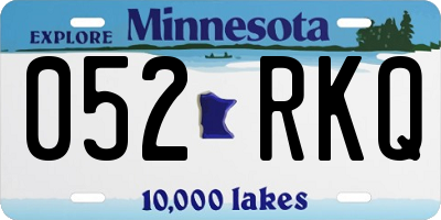 MN license plate 052RKQ