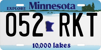 MN license plate 052RKT