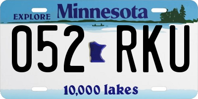 MN license plate 052RKU