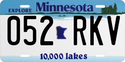MN license plate 052RKV