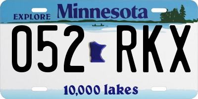 MN license plate 052RKX