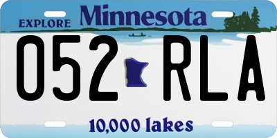 MN license plate 052RLA