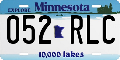 MN license plate 052RLC