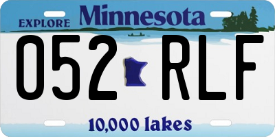 MN license plate 052RLF
