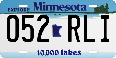 MN license plate 052RLI