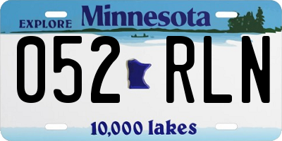MN license plate 052RLN