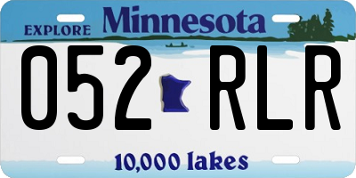MN license plate 052RLR