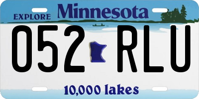 MN license plate 052RLU