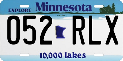 MN license plate 052RLX
