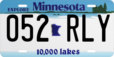 MN license plate 052RLY