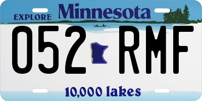 MN license plate 052RMF