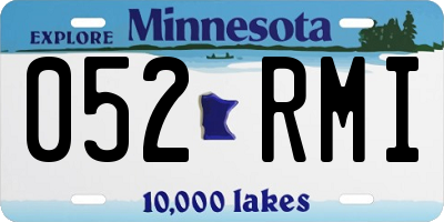 MN license plate 052RMI