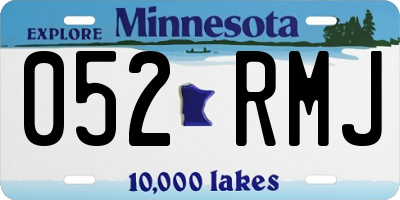 MN license plate 052RMJ