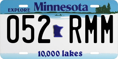 MN license plate 052RMM