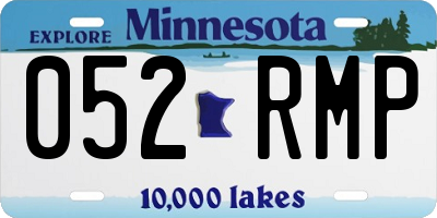MN license plate 052RMP