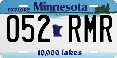 MN license plate 052RMR