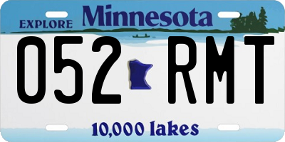 MN license plate 052RMT
