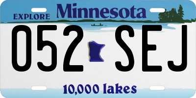 MN license plate 052SEJ