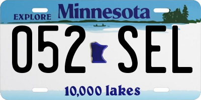 MN license plate 052SEL