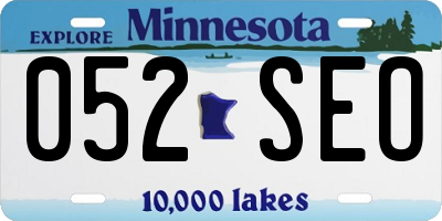MN license plate 052SEO