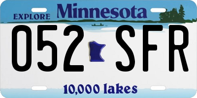 MN license plate 052SFR