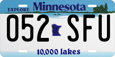 MN license plate 052SFU