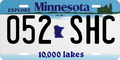MN license plate 052SHC