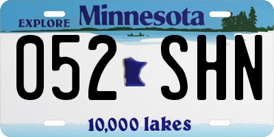 MN license plate 052SHN