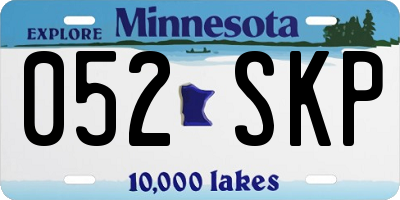 MN license plate 052SKP