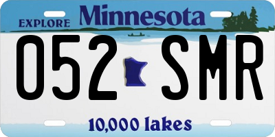 MN license plate 052SMR