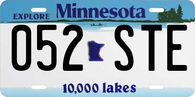MN license plate 052STE